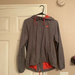 Hollister zip-up rain jacket